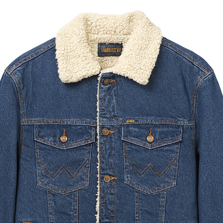 Campera Wrangler de Hombre - DENIM JACKET SHERPA - WM9743UR ELD