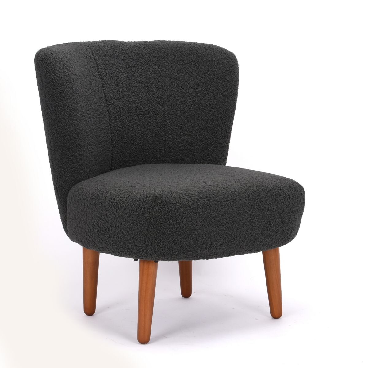 Butaca Poltrona Sillón Tapizado Tipo Teddy - GRIS 