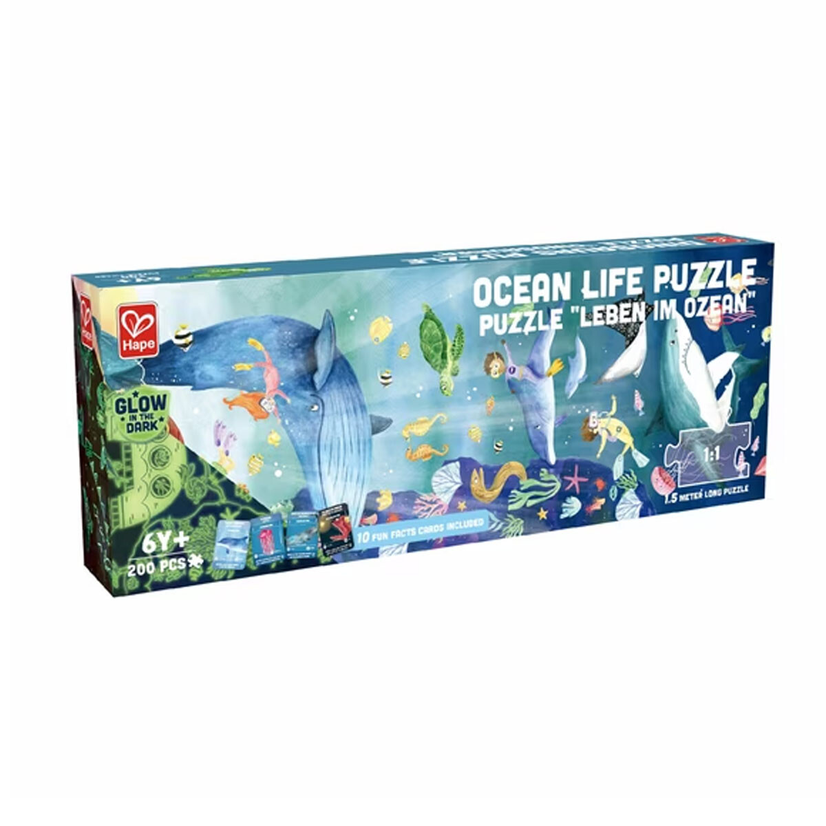 Puzzle Óceano Glow 1.5 m 200 piezas Hape 