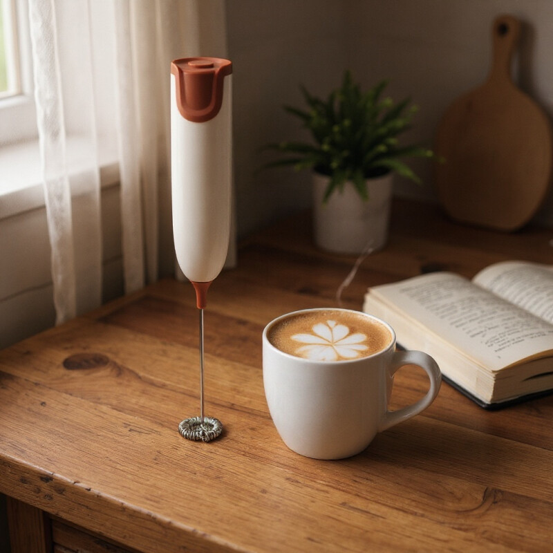 Espumador De Leche Electrico Recargable Sin Color