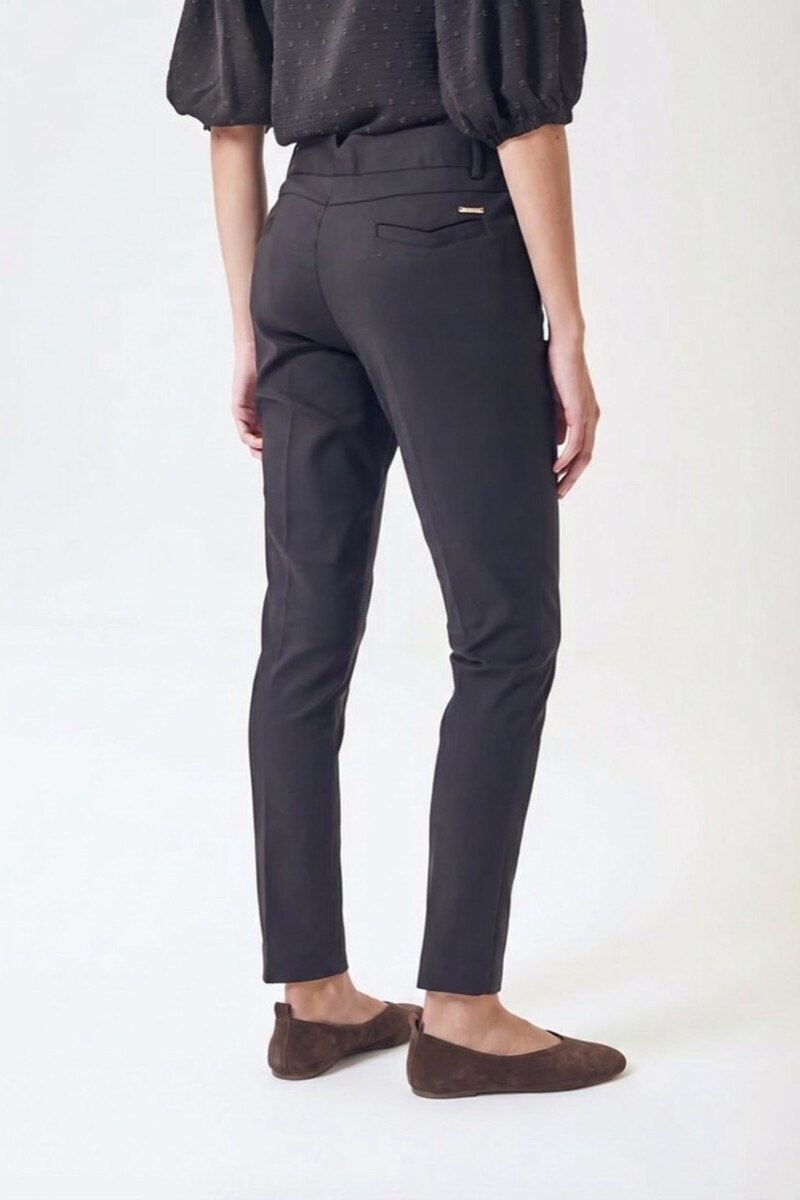Pantalón Recto Spandex Negro