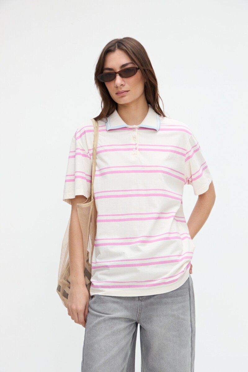 Remera polo Georgina - Off white 