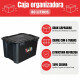 Set x4 Cajas organizadoras 80lts con 6 trabas NEGRO