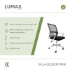 Silla De Escritorio Lumax Ryan Ergonómica Con Malla Y Soporte Lumbar Para Oficina Negro/Blanco