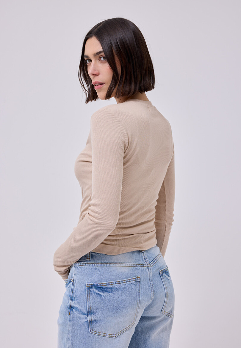 Remera Lila Beige