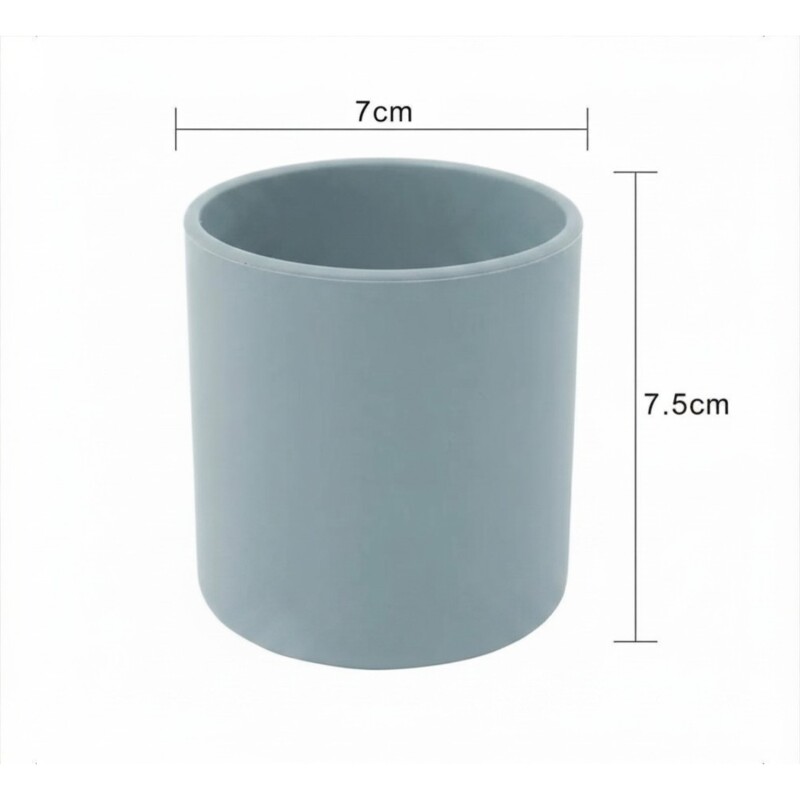 Set Alimentación Bebé en Silicona Libre Bpa 10 Piezas Gris