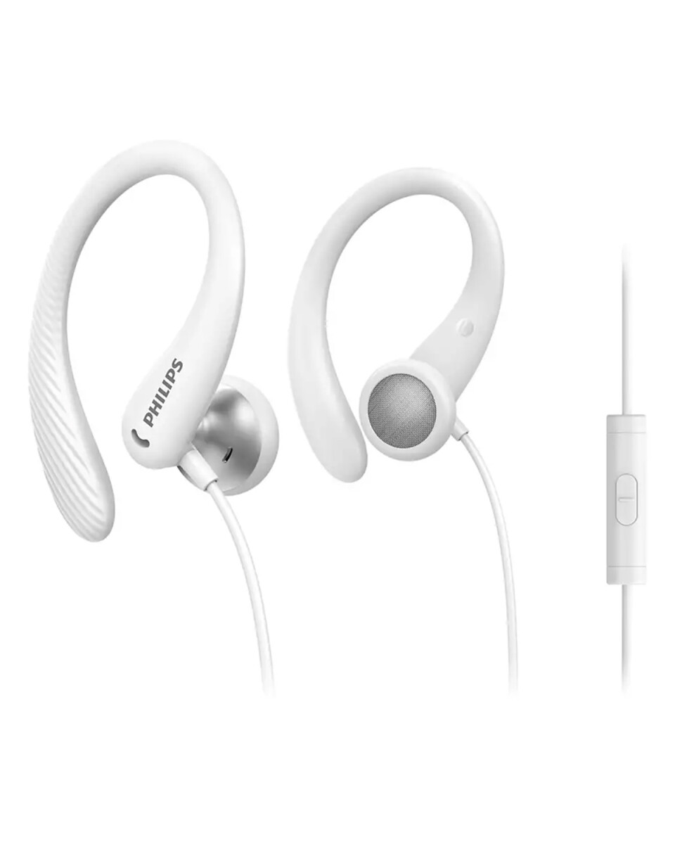 Auriculares Philips In Ear línea Action Fit cableados con manos libres - Blanco 