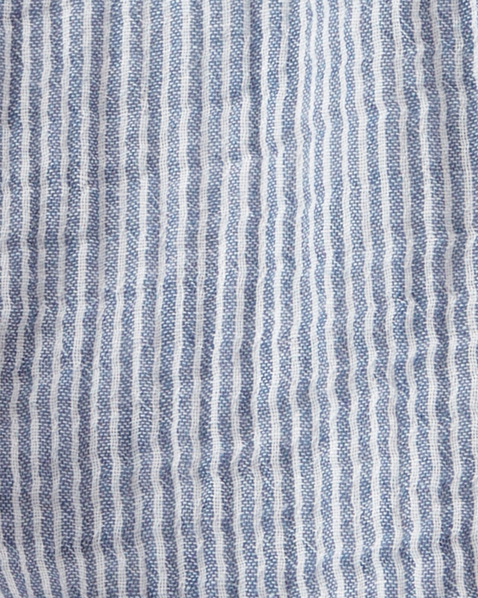 Set dos piezas de gasa de algodón orgánico, short y camisa, diseño a rayas azules Sin color
