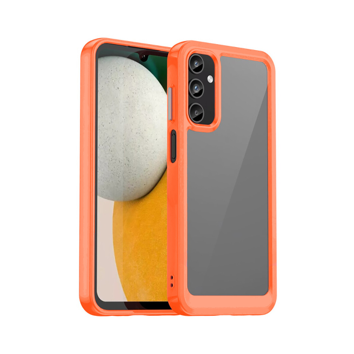 Case Transparente con Borde de Color Samsung A25 5G - Orange 