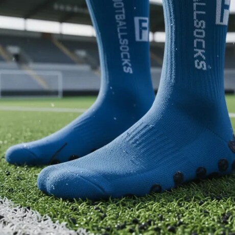 Par de Medias Deportivas Antideslizantes para Fútbol FS Azul Francia