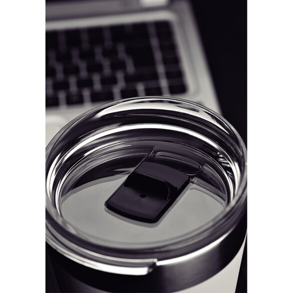 Vaso térmico blanco con tapa 550ml. "EXATA" TF6713