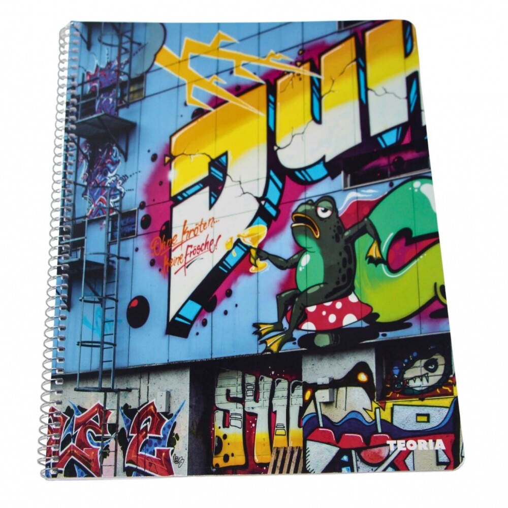 CUADERNOLA TEORIA 70 HOJAS RAYADA TAPA GRAFITI