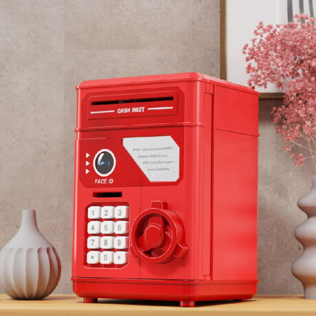 Alcancia Caja Fuerte Infantil con Sonido y Luces Rojo