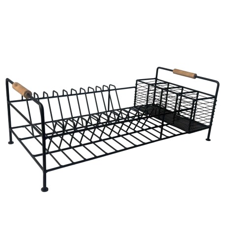 ESCURRIDOR HIERRO-Y-MADERA NEGRO 37358