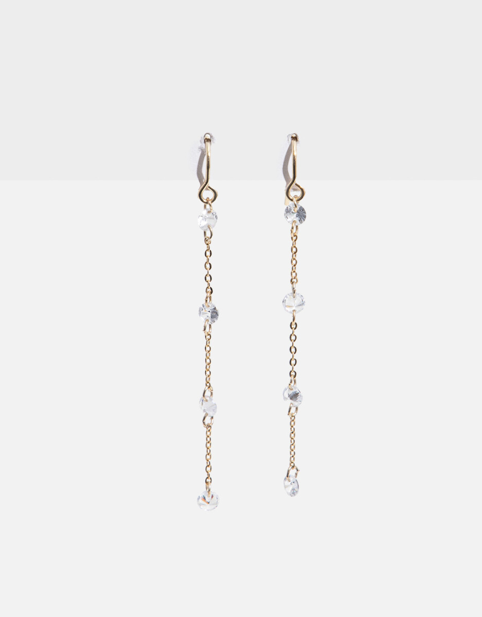 Aros Largos Con Cubic Zirconia 