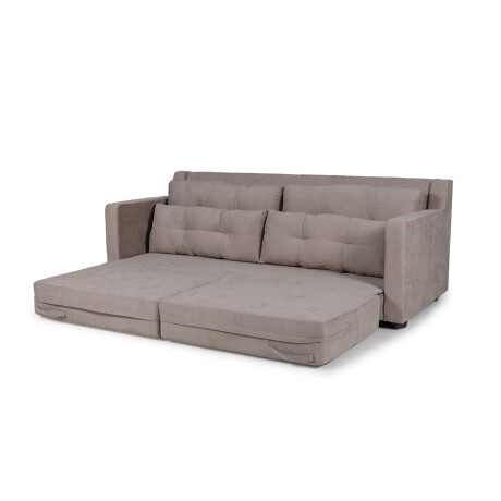 Sofá Cama Nizza - Tela Microfibra 9249 (Tostado)