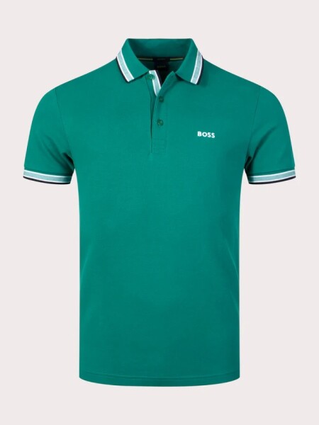 BOSS -Remera polo de algodón, regular fit, PADDY Verde