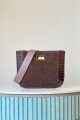 Bandolera Laura Crocco y Gamuza Chocolate
