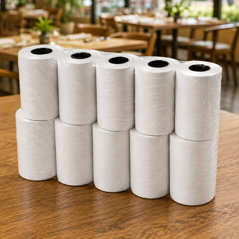 Rollo De Papel Térmico Para POS Impresora 57x40 mm Pack X10 Blanco 1