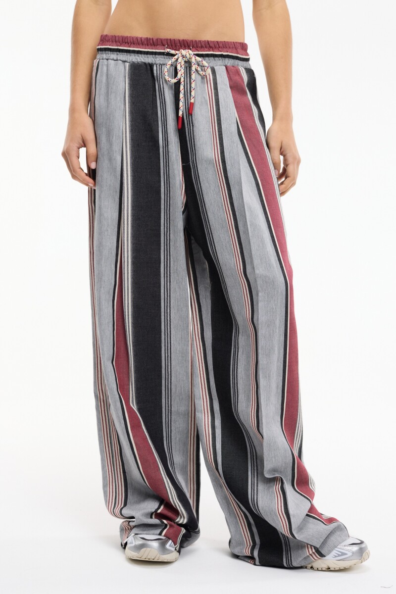 Pantalón rayas Gris
