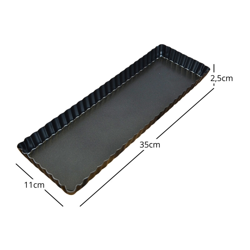 Tartera rectangular desmontable GRIS