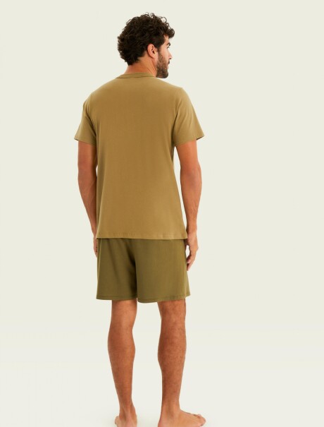 PIJAMA DE ALGODÓN VERDE
