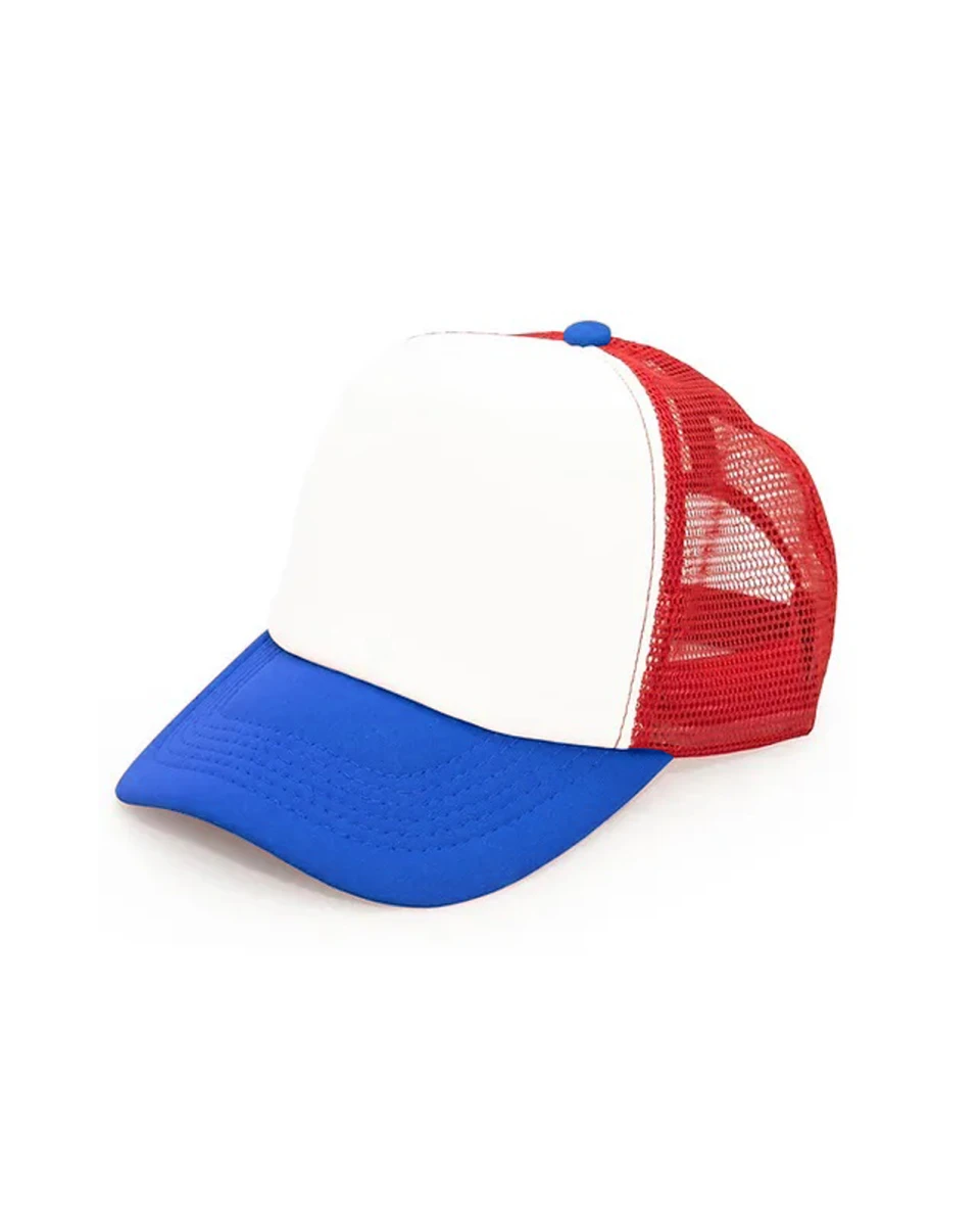 Gorro visera trucker - Rojo y Royal 