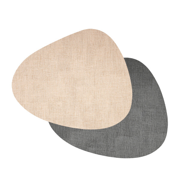 MANTEL INDIVIDUAL DOBLE CARA PREMIUM TEX 44X37CM ROSA GRIS ROSADO