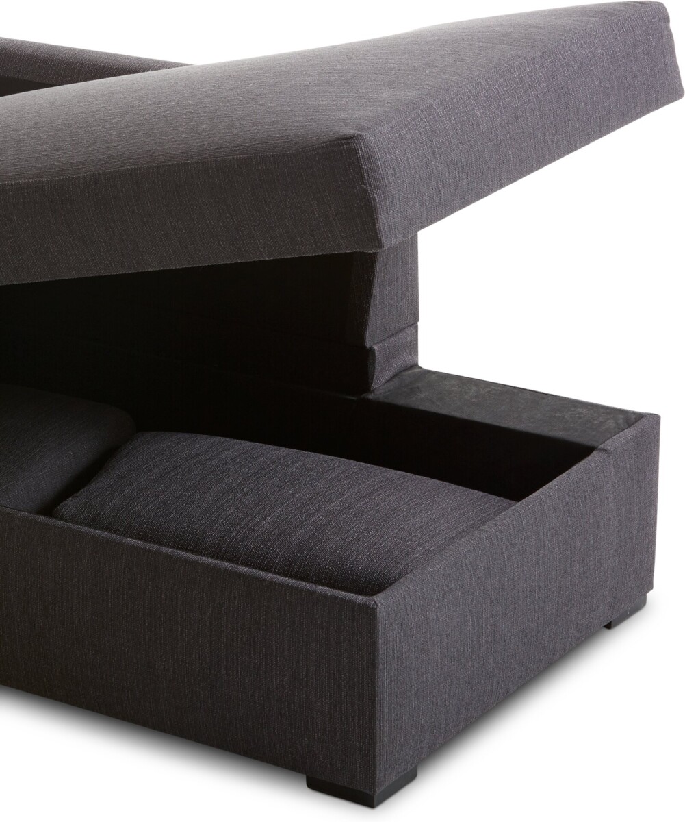 Sofa bed chaise longue BEDSTED grey 