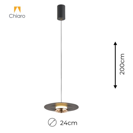 Luminaria RETRACTIL led negra y dorada 10W dimerizable, 24cm Luminaria RETRACTIL led negra y dorada 10W dimerizable, 24cm