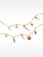 Set De Collares Con Colgantes De Piedras multicolor
