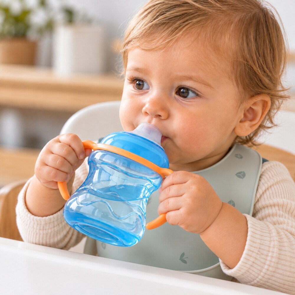 Vaso mumlove 6m+ boquilla silicona azul