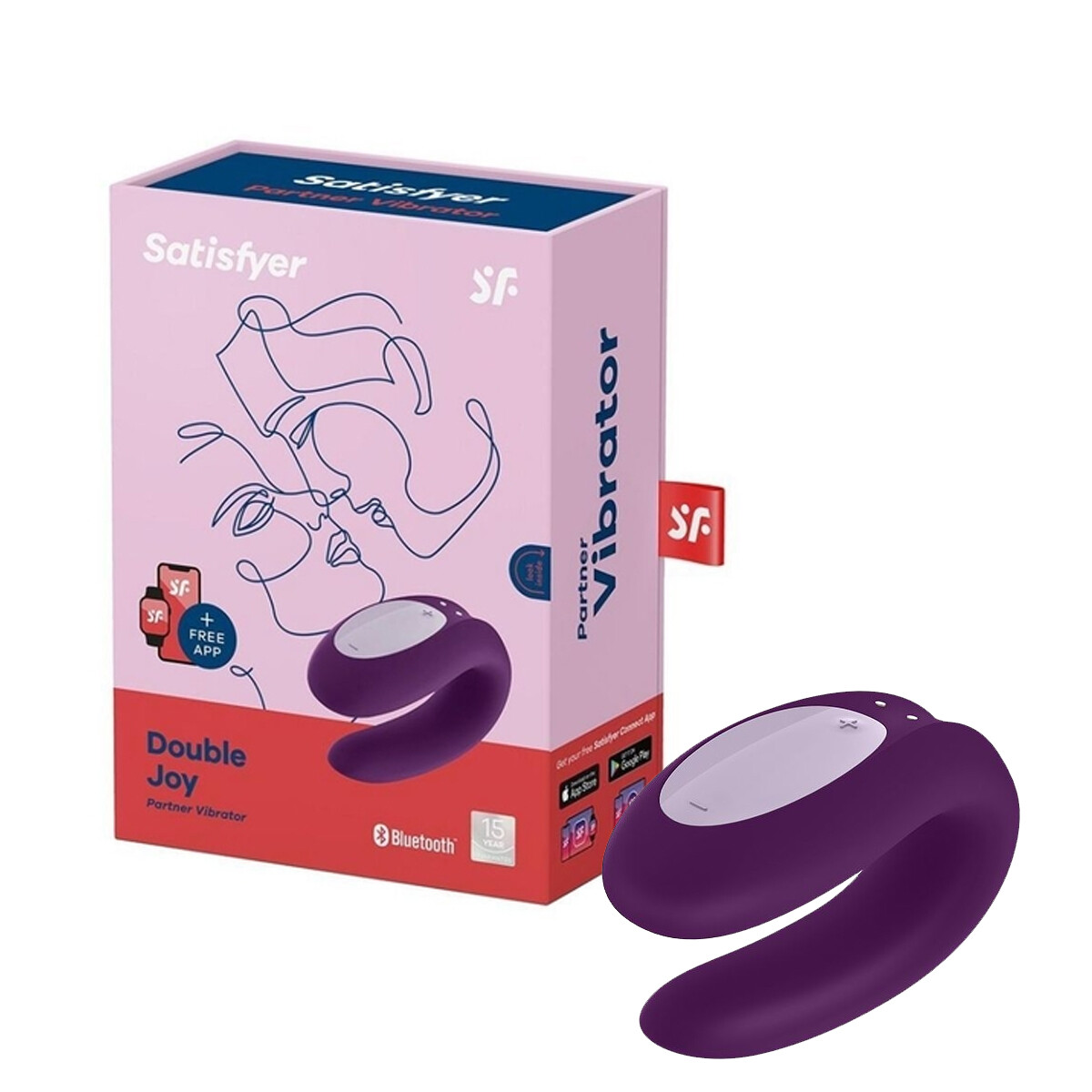 Vibrador Mando A Distancia Bluetooth Satisfyer Double Joy 