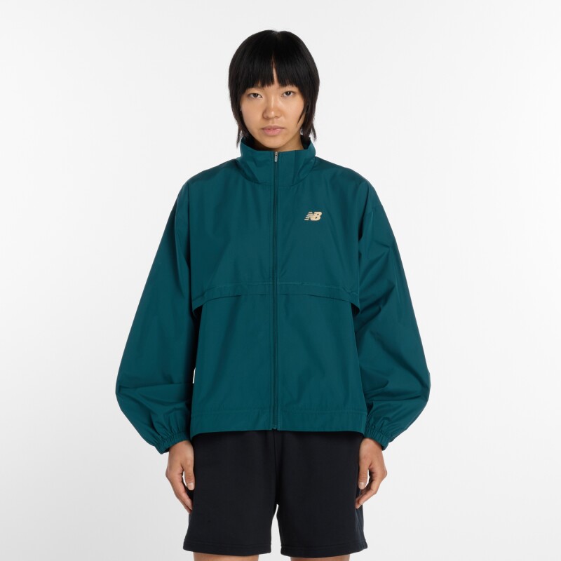 Campera New Balance de Dama - Trackside - WJ61J16CAAV GREEN