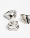 Sets Anillos Metal Set De Anillos Metal - Plateado Rodio