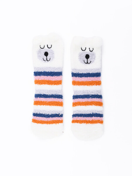 MEDIAS CHENILLE OSO ESTAMPADO 1