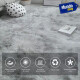 Alfombra Tapete Shaggy Peluda 150 X 200cm Pelo Alto Gris