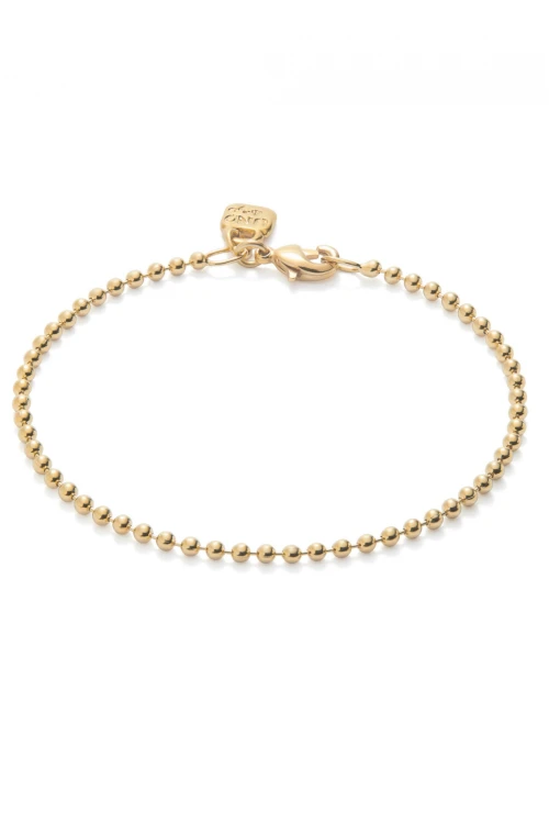 PULSERA CON BOLAS BAÑADA EN ORO DE 18K Pulsera