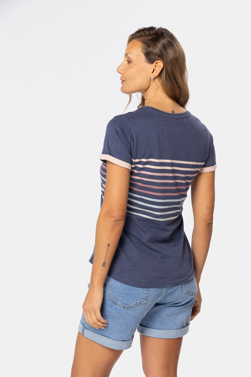 REMERA RAYADA Azul