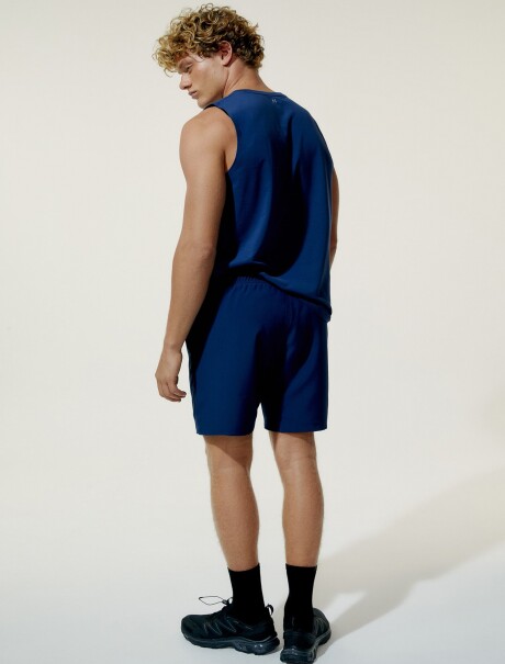 BERMUDA DEPORTIVA BÁSICA AZUL