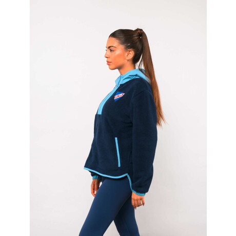 Campera Polar Medio Cierre Ámbar de Mujer Multicolor