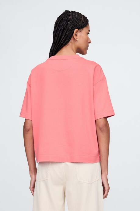 Remera Mini Logo Cropped Mujer Watermelon Ice