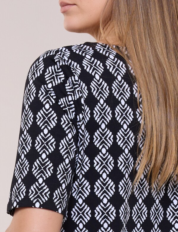 Remera Estampa Geométrica NEGRO/BLANCO