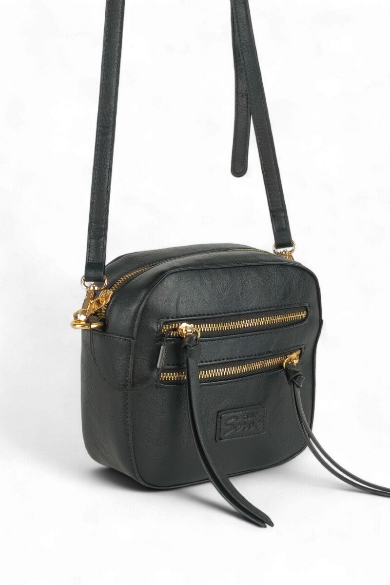 Bandolera con cierres Negro