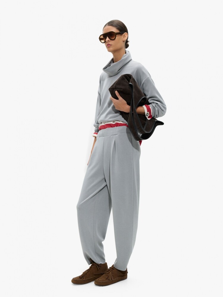 Pantalón Con Cintura Elástica Tacto Suave gris