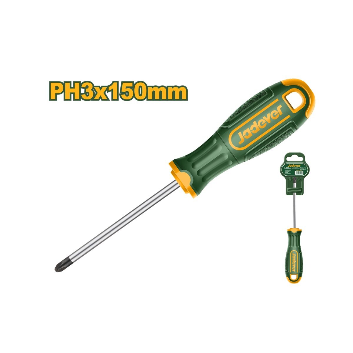 Destornillador Phillips Ph 3x150mm Jadever 