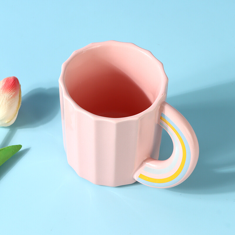 Taza De Cerámica Arcoíris - Rosa - 400ml Taza De Cerámica Arcoíris - Rosa - 400ml