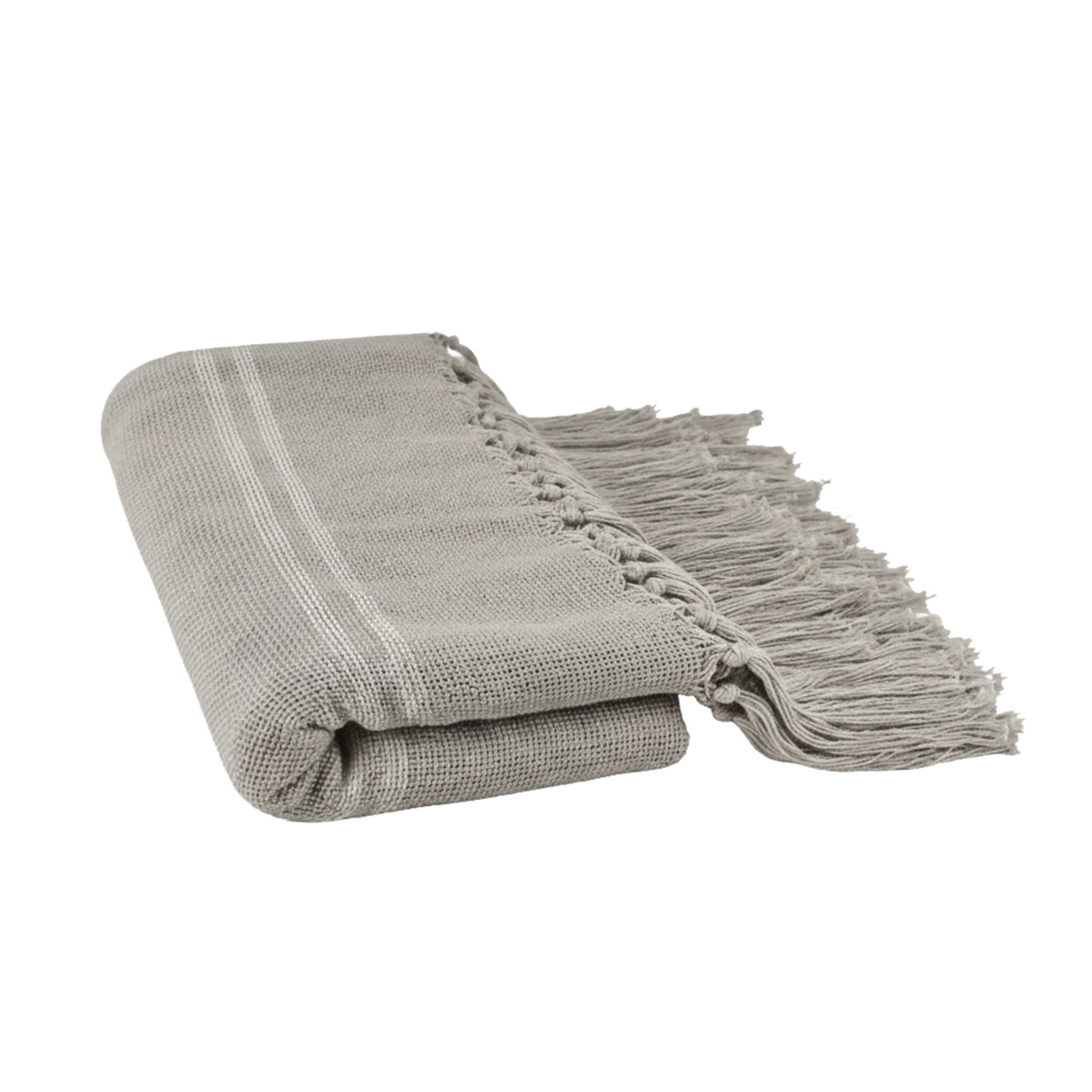 Manta Artesanal Tajy - 118x130 - Pilar - Beige/Crudo 