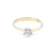 Anillo solitario en oro 18k amarillo y brillante Anillo solitario en oro 18k amarillo y brillante