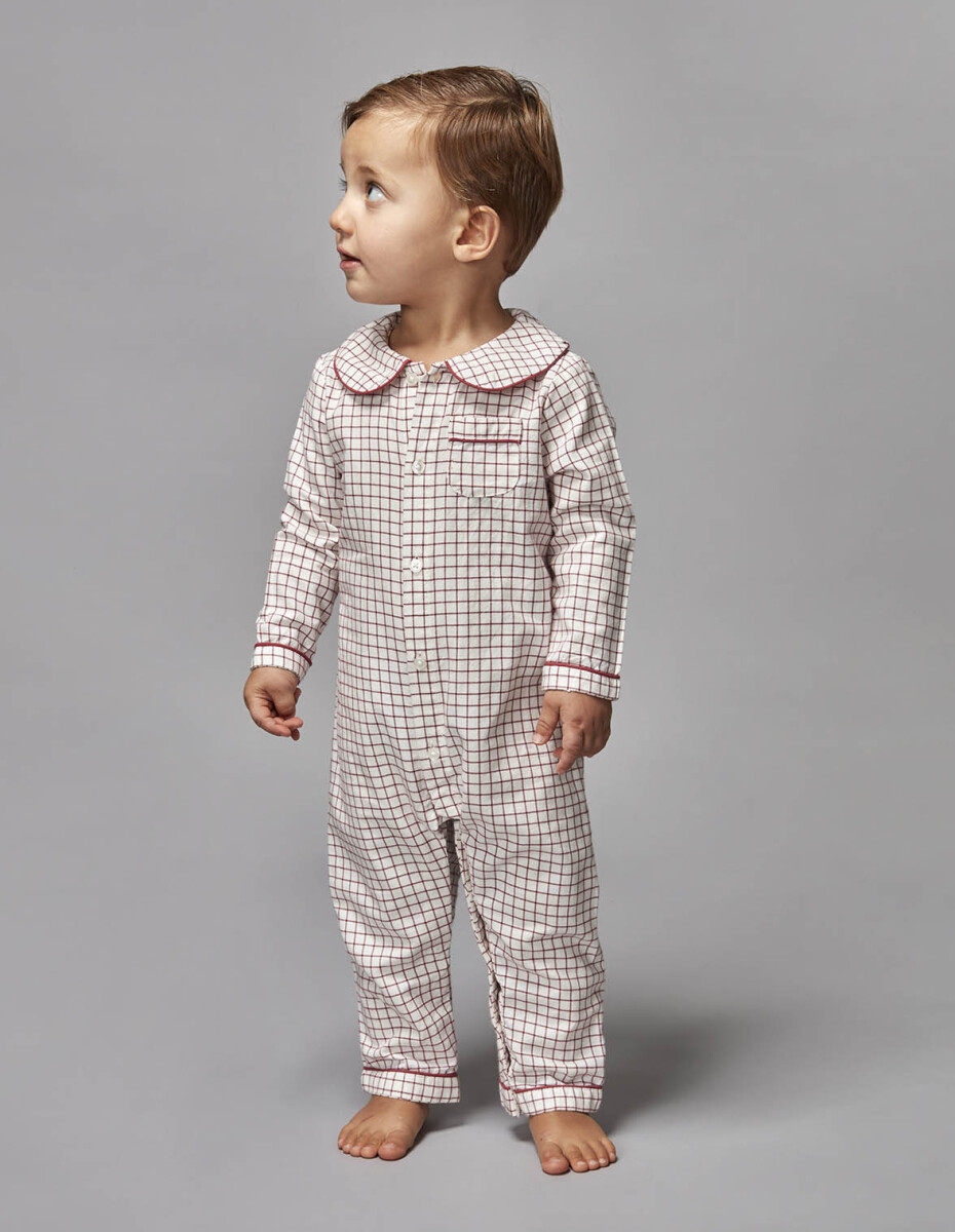 Pijama Cuadros - Cereza 
